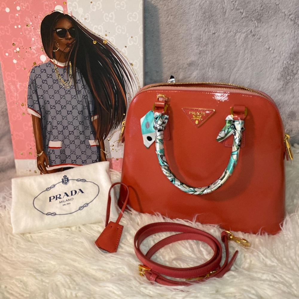 Prada Saffiano 2 way bag (pm size)